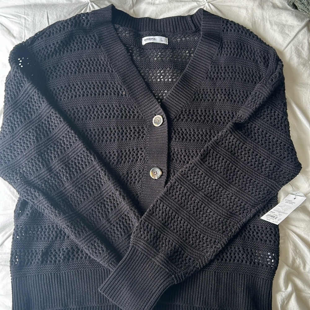 Knit Button-Up Sweater